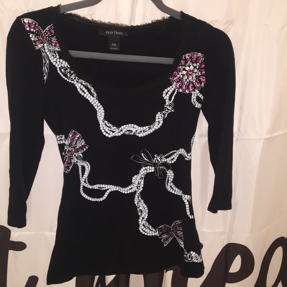 White House Black Market 3/4 length top